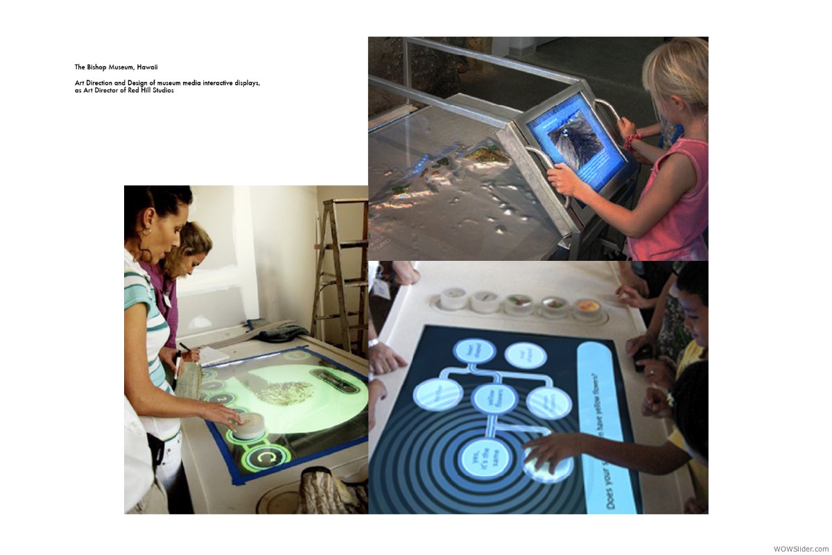 UI for interactive Kiosks for the Bishop Museum Hawaii